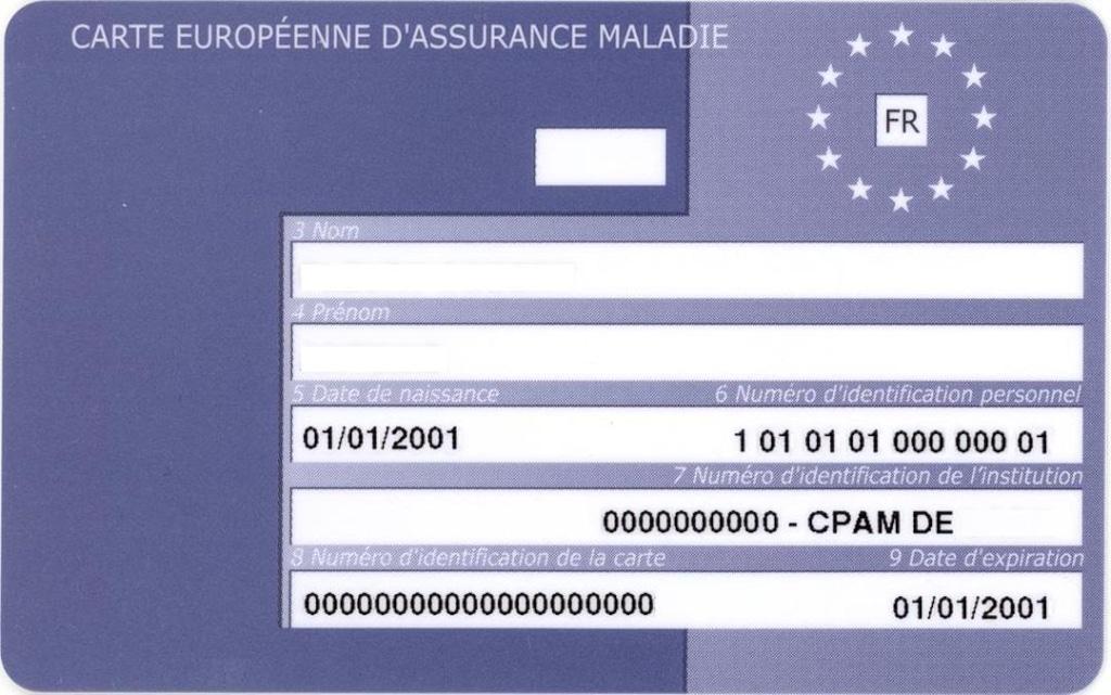 Carte assurance maladie européenne