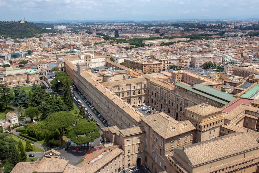 Vue aérienne des Musées du Vatican