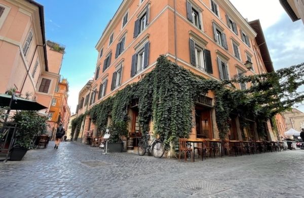 Rues colorées du Trastevere à Rome